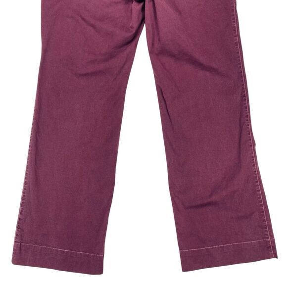 Athleta Corduroy Bootcut Pants Women 8 Burgundy Drawstring Yoga Stretch Everyday - Picture 7 of 12